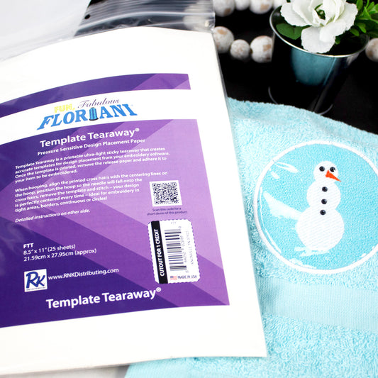 Floriani Template Tearaway (25 PRINTABLE 8 ½” X 11” SHEETS)