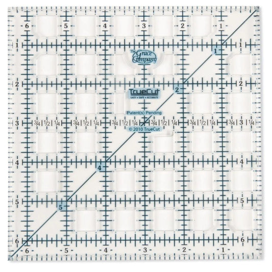 True Cut 6-1/2in Square Ruler - Grace Company