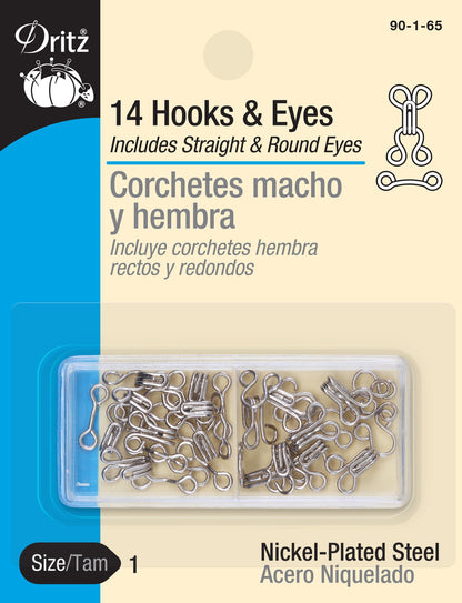 Dritz 14 Hooks & Eyes Size-1