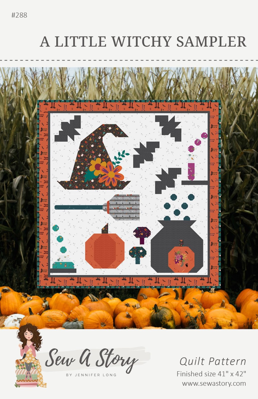 Jennifer Long Little Witch Sampler Mini Quilt Pattern
