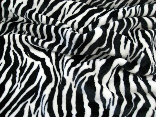End of Bolt Luxe Cuddle®Baby Zebra Black/Snow - Shannon Fabrics