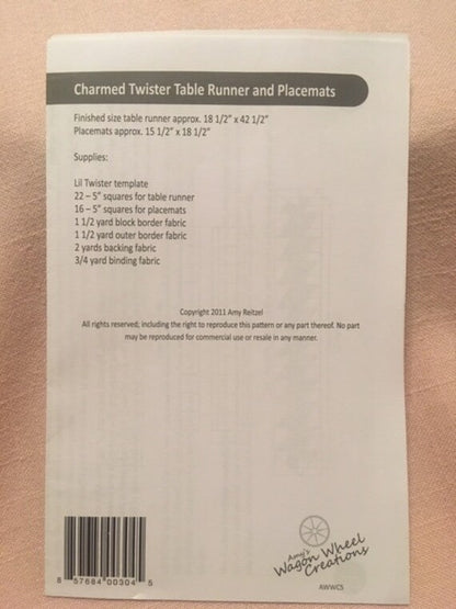 Charmed Twister Table Runner & Placemats Pattern