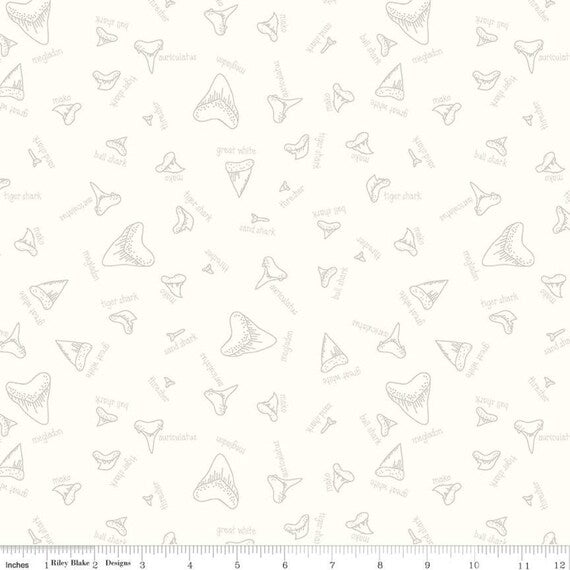 Riptide Fossils Cream Riley Blake Designs