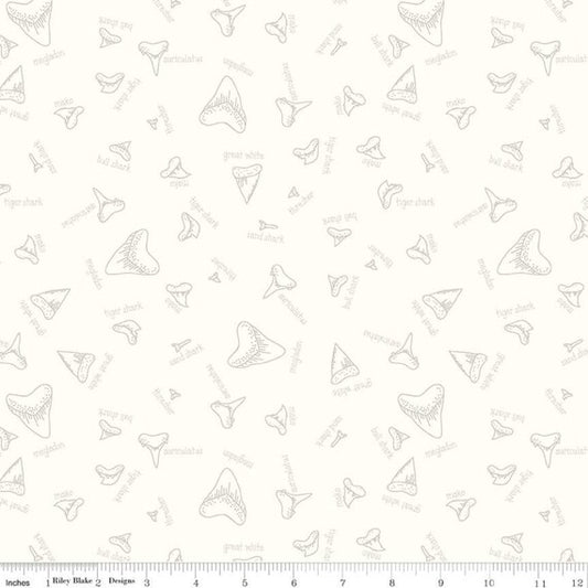 Riptide Fossils Cream Riley Blake Designs