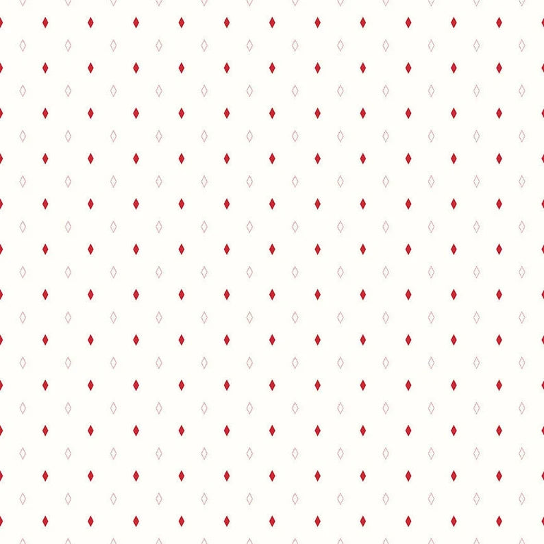 Red Hot C11680-Diamonds Off White - Riley Blake Designs