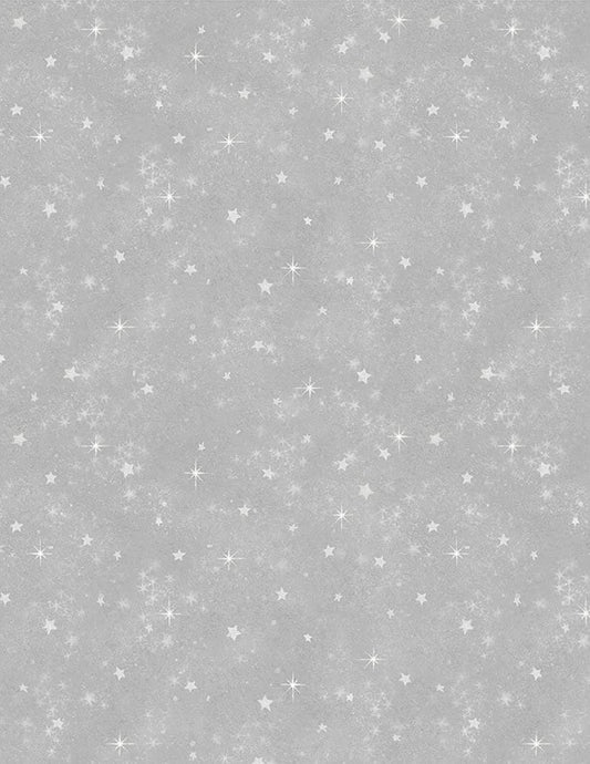 Woodland Gifts Star Toss Grey By Makiko for Wilmington Prints.