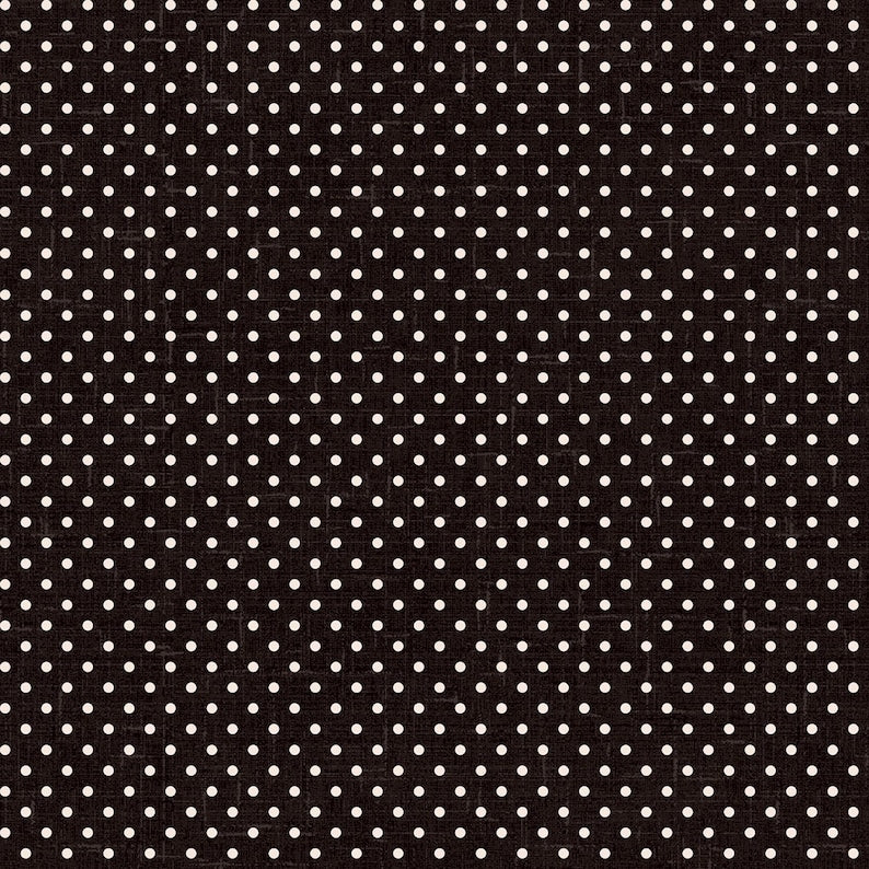 Blackberry Bramble Small Dot Black Ivory - Wilmington prints