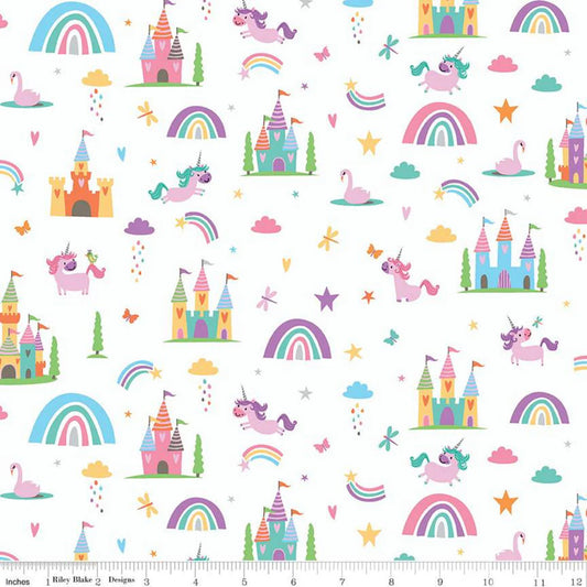Unicorn kingdom Main White - Riley Blake Designs