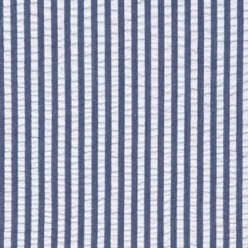 Robert Kaufman Royal Blue Seersucker Stripe Fabric