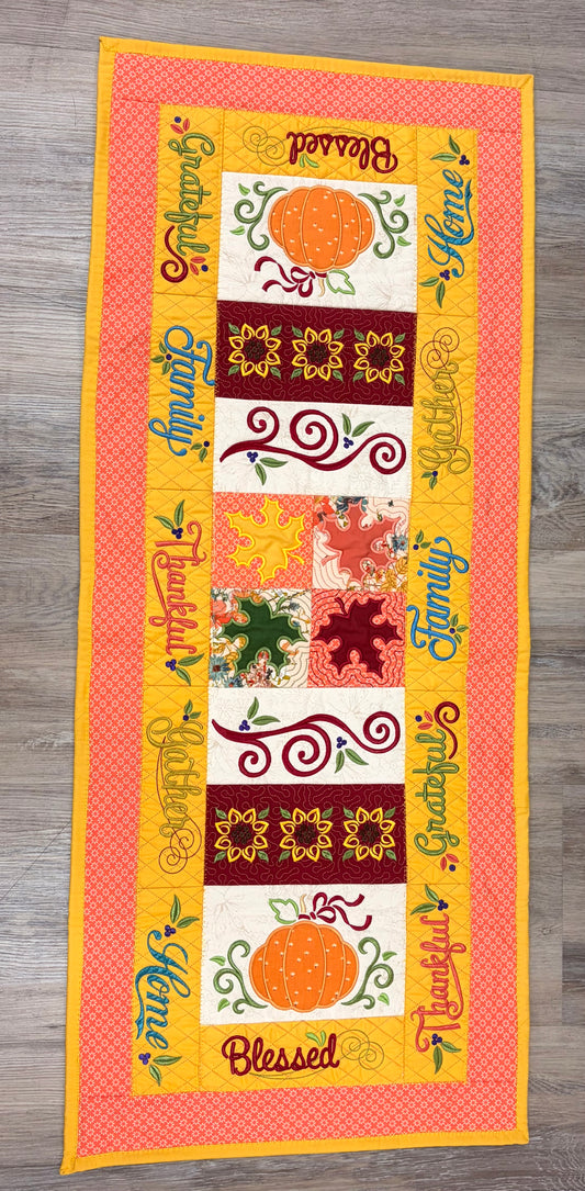 Blessed fall table runner — Julie Blake class sample