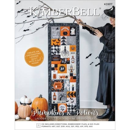 Pumpkins & Potions Ladder Quilt Machine Embroidery CD