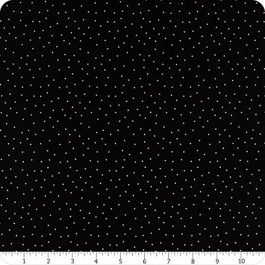 Black & Small White Dots - Kimberbell Basics / Maywood Studio