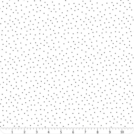 White & Small Black Dots - Kimberbell Basics / Maywood Studio