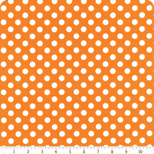Orange & Large White Dots - Kimberbell Basics / Maywood Studio