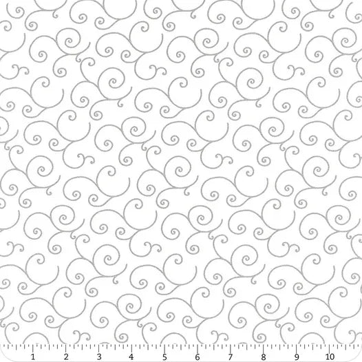Grey & White Scroll - Kimberbell Basics / Maywood Studio