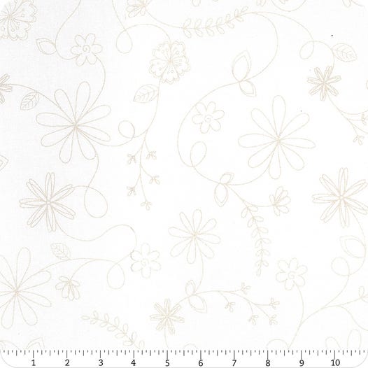 Floral Swirl Cream 108" Quilt Backing - Kimberbell & Maywood Studio
