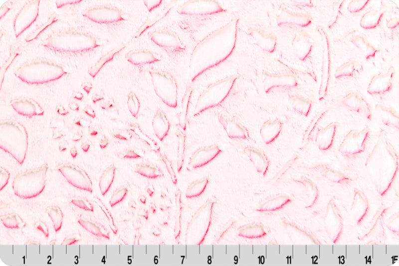 End of Bolt Luxe Cuddle® Frosted Poppy Think Pink - Shannon Fabrics