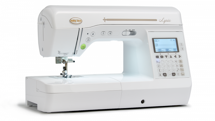 Baby Lock Lyric sewing machine, angled right view