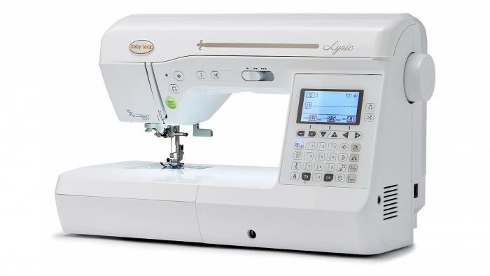 Baby Lock Lyric sewing machine, angled left view