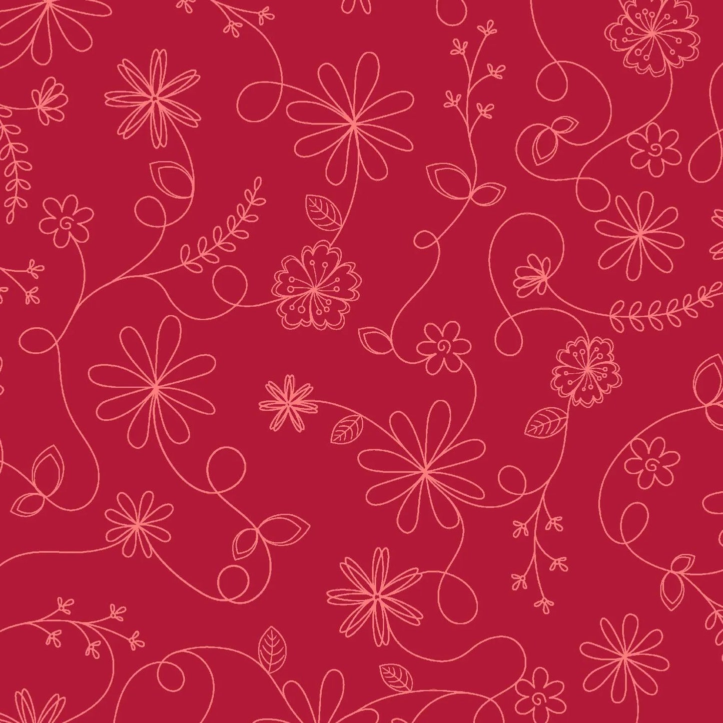 Floral Swirl Red - Kimberbell Basics / Maywood Studio