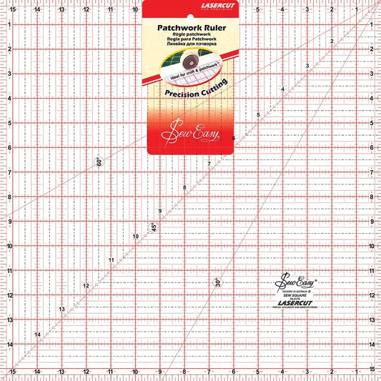 Patch Work Ruler 15.5" x 15.5" - Sew Easy