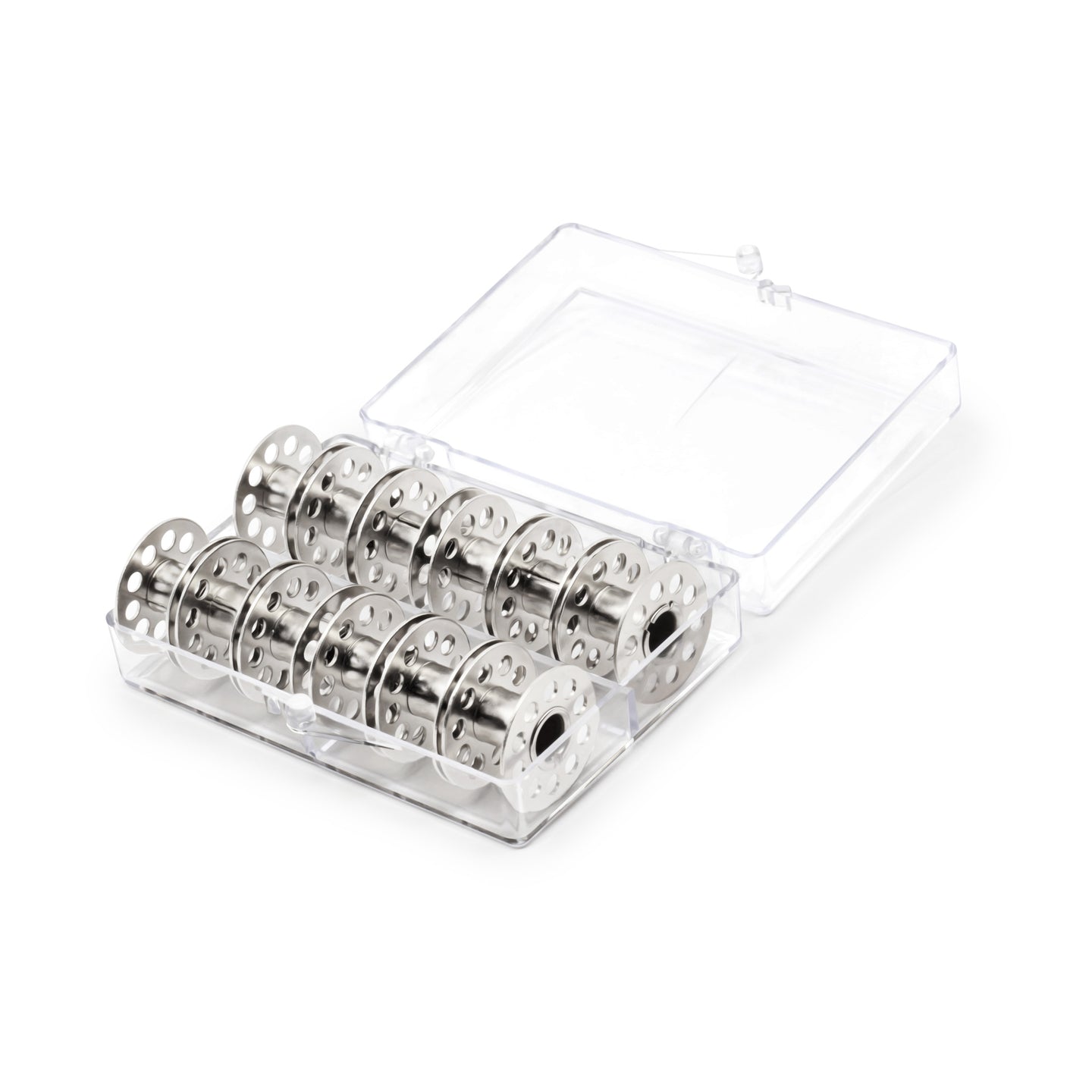 Dritz Class 15 Box of Bobbins, Clear 12pc.