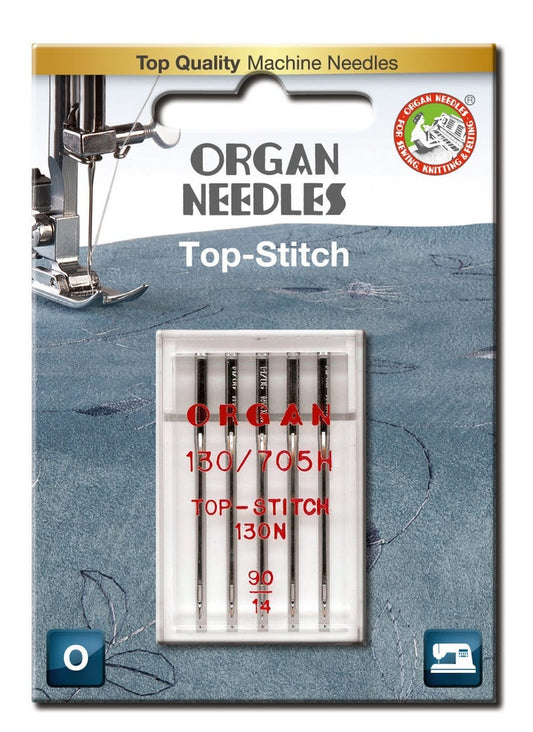Needle Organ Top Stitch 90/14 Carded/5 Needles