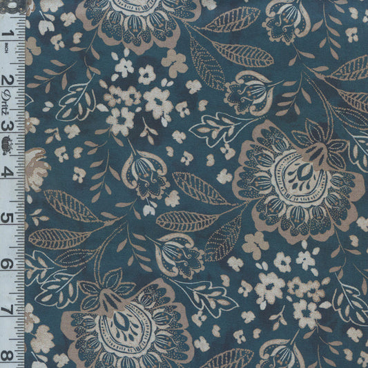 Elizabeth 108" Wide Backing Dark Teal - P&B Textiles