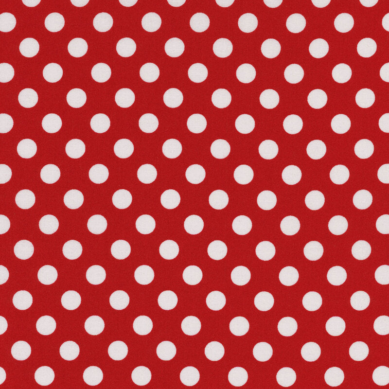 Red & Large White Dots - Kimberbell Basics / Maywood Studio