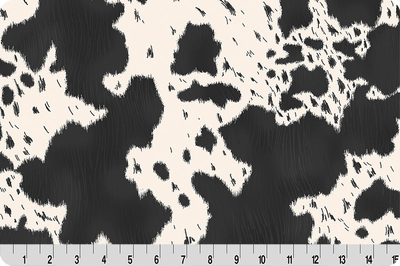 Echoes of the Range Longhorn Quilting Cuddle® Black - Shannon Fabrics