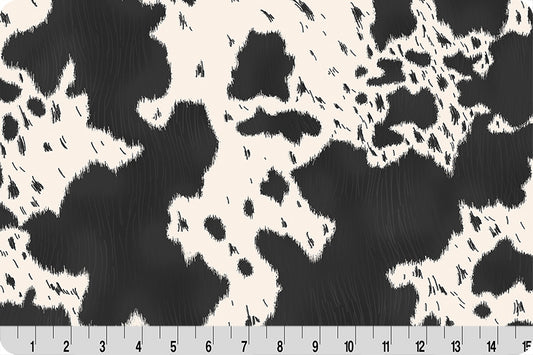 Echoes of the Range Longhorn Quilting Cuddle® Black - Shannon Fabrics