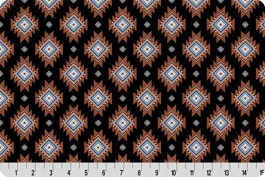 Echoes of the Range Running Wild Quilting Cuddle® Black - Shannon Fabrics