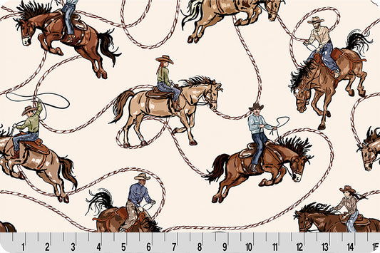 Echoes of the Range Saddle Ranch Quilting Cuddle® Natural - Shannon Fabrics