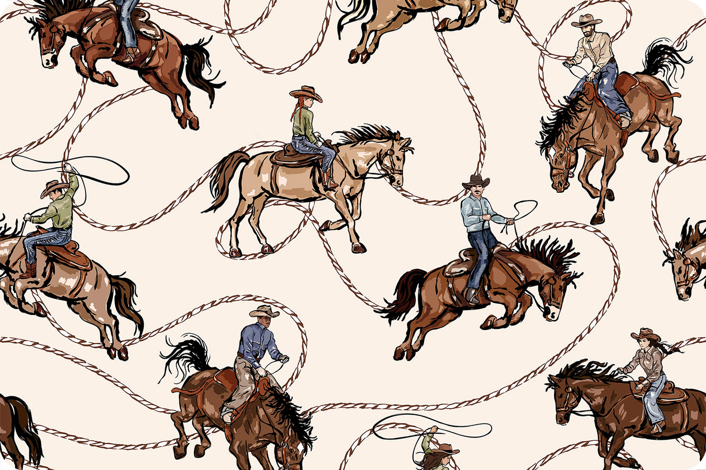 Echoes of the Range Saddle Ranch Quilting Cuddle® Natural - Shannon Fabrics