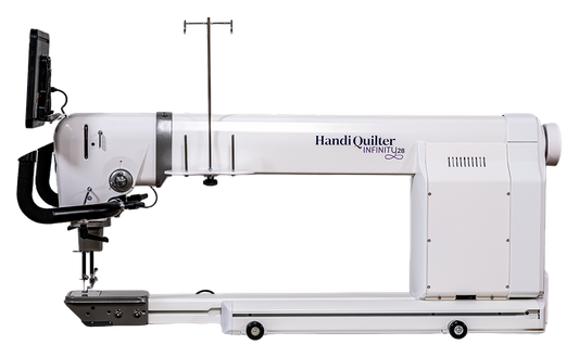 Handi Quilter Infinity 28 longarm quilting machine, side view