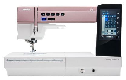 Janome Horizon Memory Craft 9410QC sewing and quilting machine, front view