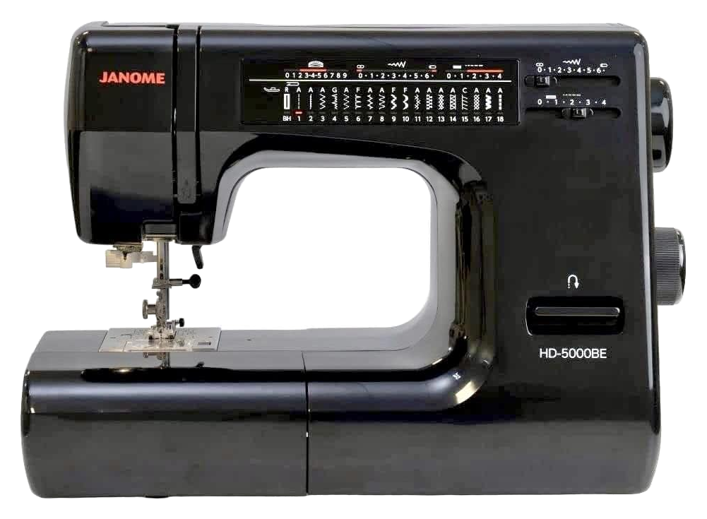 Janome HD-5000 Black Edition Heavy-Duty 18-Stitch Sewing Machine