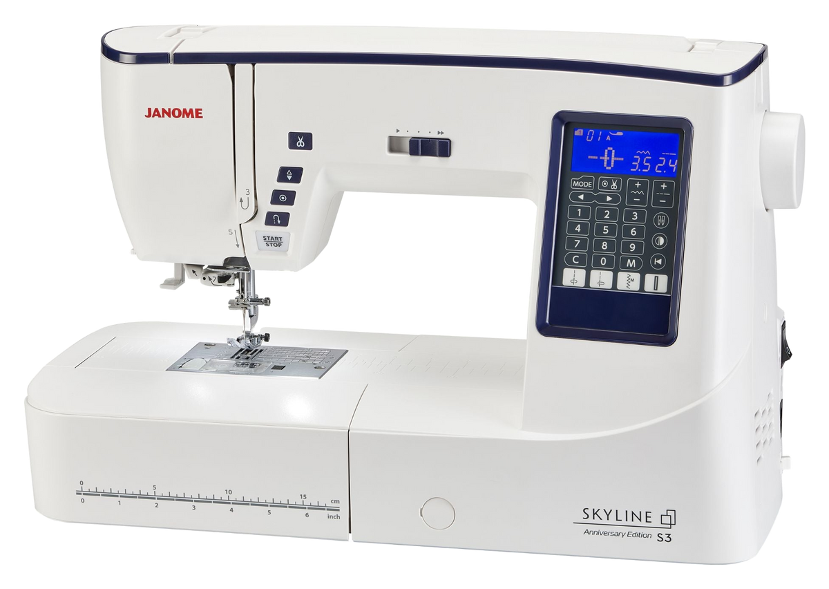 Janome Skyline S3 Anniversary Edition sewing and quilting machine