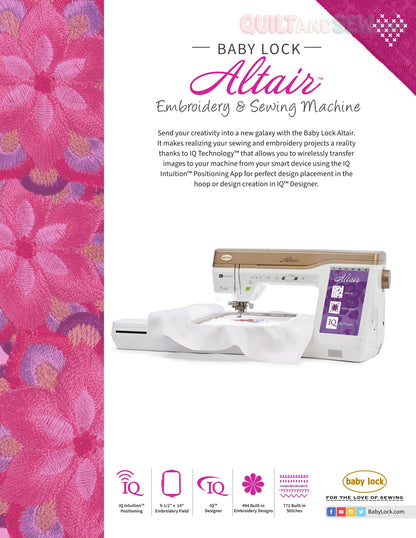 Baby Lock Altair 2 Sewing and Embroidery Machine