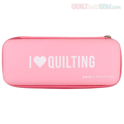 "I Love Quilting" Pink Rotary Case