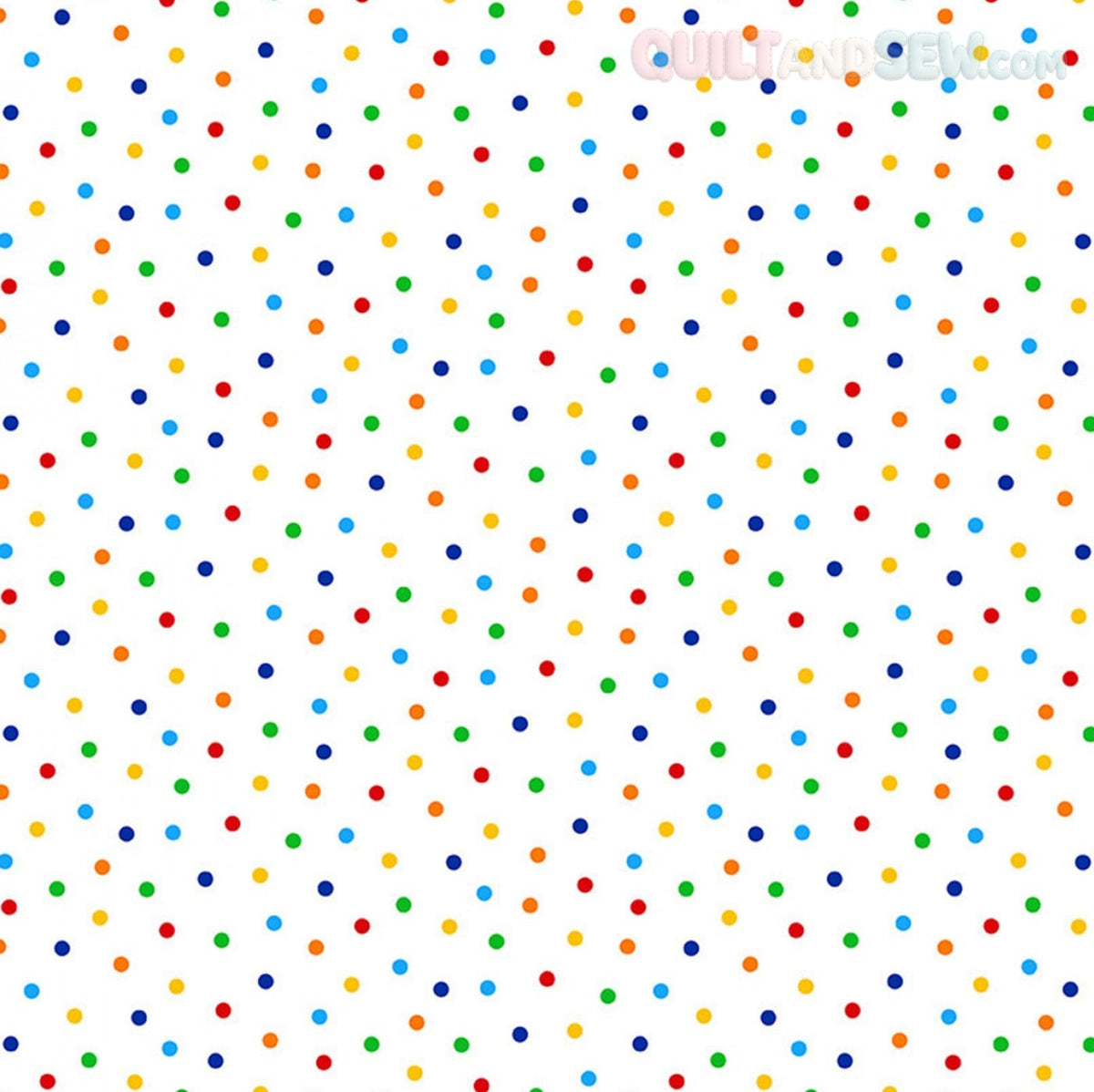 Multi Color Dot Confettie On White - Timeless Treasures