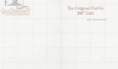 Quiltsmart 2.5" Square Grid Printed Fusible Interfacing Panel #65028