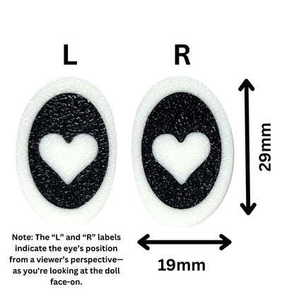 Heart Pupil Cartoon Safety Eyes - 3 Pack