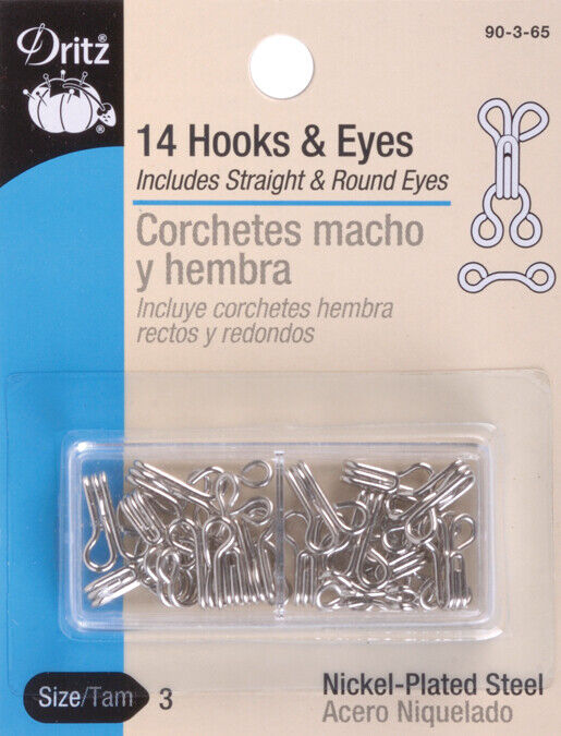 Dritz 14 Hooks & Eyes Size-3