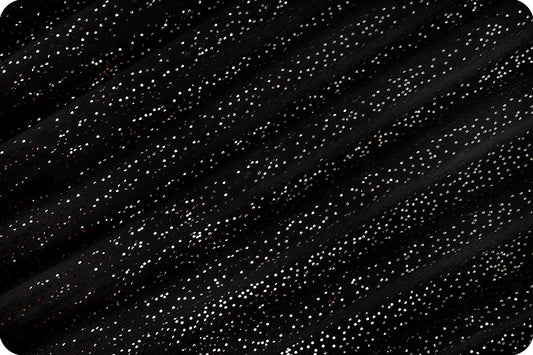 Shannon end of bolt cut SCGLITTER BLACK/SILVER 2YD CUT