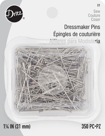 Dritz 1-1/4" Dressmaker Pins Nickel