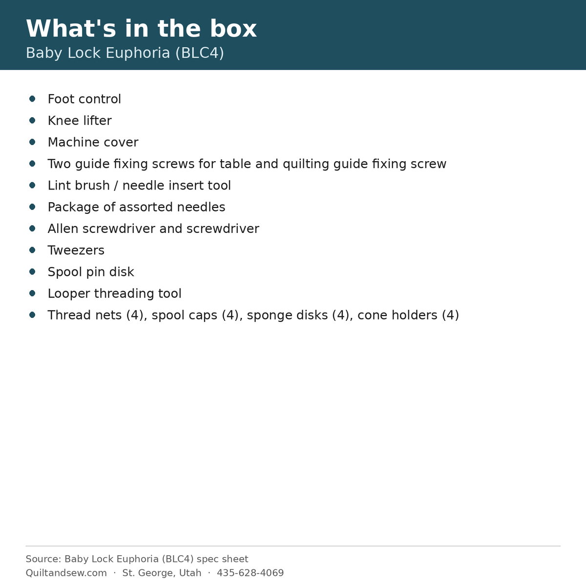 What's in the box - Baby Lock Euphoria Cover Stitch