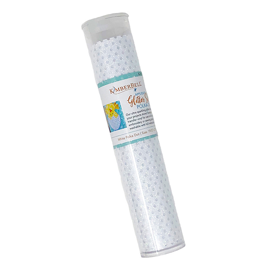 Kimber Bell Applique Glitter Sheets - White Polka Dots