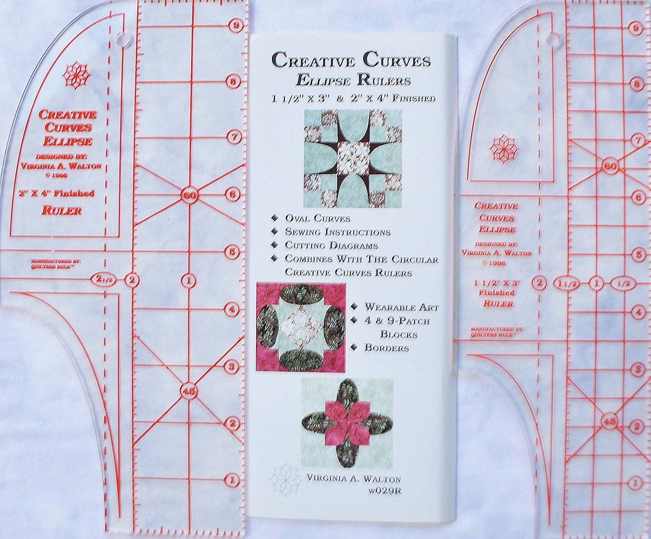 Creative Curves Ellipse Rulers (1 1/2" X 3" & 2" X 4")
