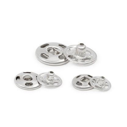 Dritz Sew-On Snapps Size 1/0, 2/0, 4/0 36 Sets, Nickel